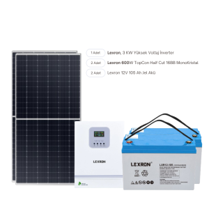 Elçi Enerji 3 kW 1200W MPPT li Solar Paket Off-Grid Güneş Enerji Sistemi